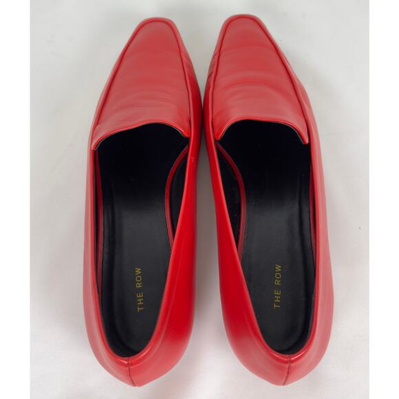 THE ROW Minimal Red Loafer Size 37.5 COA - Picture 9 of 9